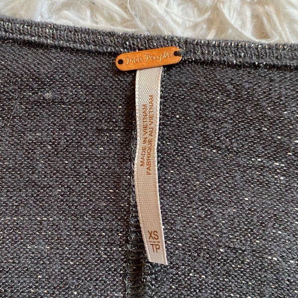 2/$20 FREE PEOPLE Sparkly Cowl-neck Top size XS - Picture 9 of 12